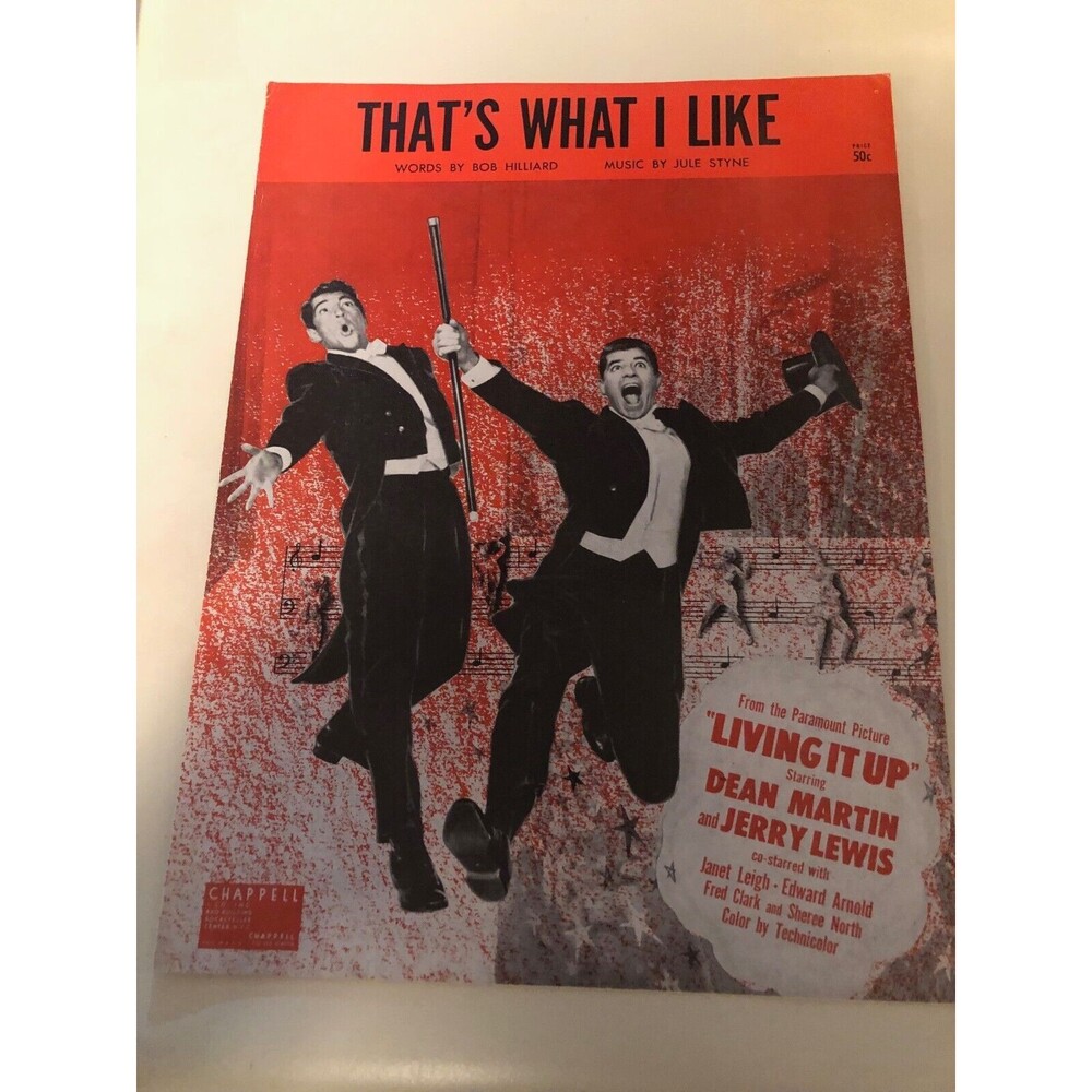 1953 JERRY LEWIS Sheet Music ‘Every Street’ from Movie LIVING IT UP Vintage